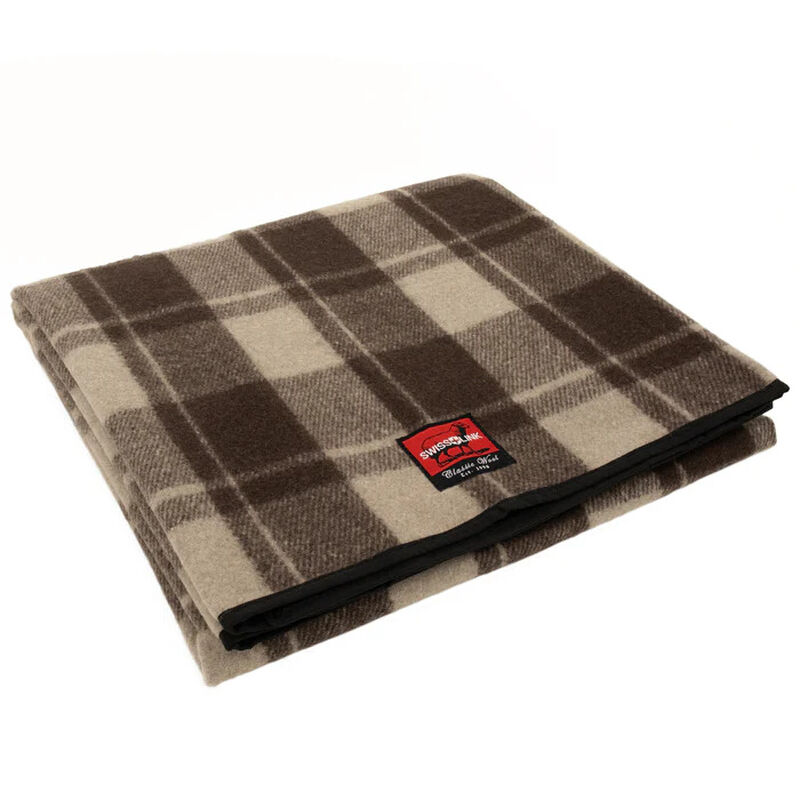 Classic Wool Picnic Blanket Plaid | Cabin Brown, , large image number 0